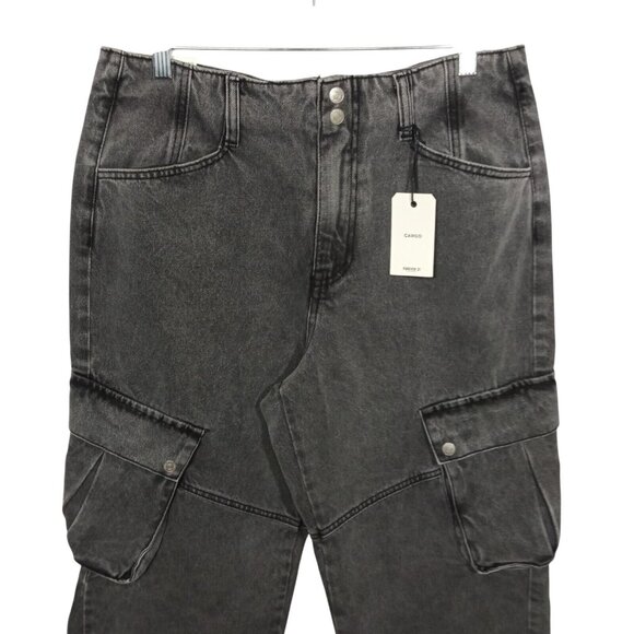 Forever 21 Womens Cargo Jeans Size 30 Gray Straight Leg Relaxed Fit Denim Bottom - Picture 3 of 9